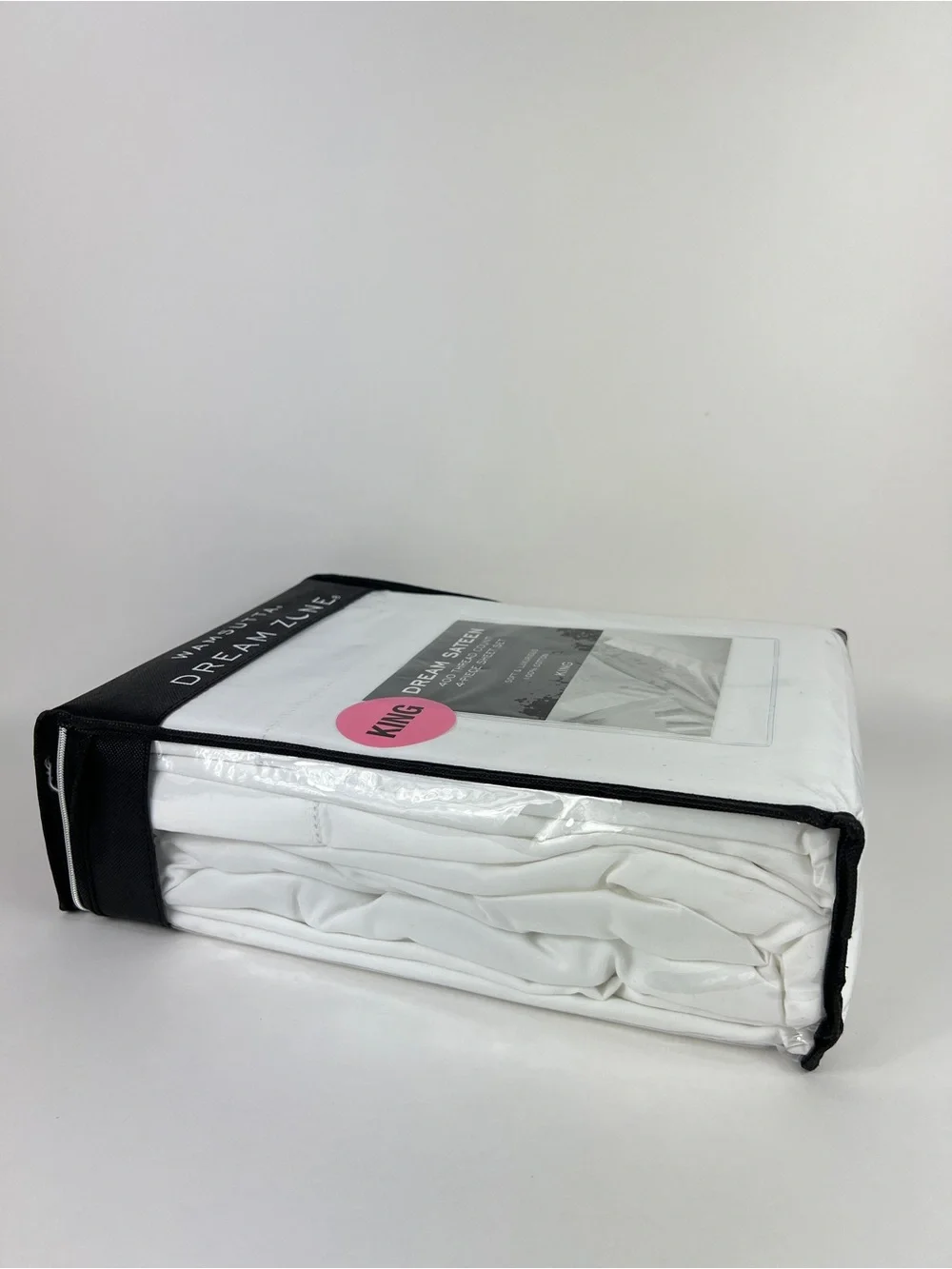 Wamsutta Dream Zone King Sheet Set White Sateen 400 TC Luxury Cotton 4 Pc NEW